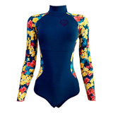 Maiô Surf Supernáutico Lycra Campeche C Zíper Nas Costas