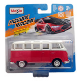 Maisto Power Racer Vw Van Samba Kombi Vermelho