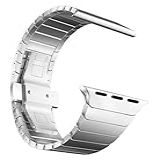 MaKTech Bracelete De Elo De Metal Em Aço Inoxidável Compatível Com Apple Watch 9 Ultra 2 SE 8 7 2023 45mm 44mm 49mm Prata 