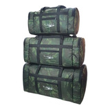 Mala Camuflada Militar De Mão Kit 3 Grande Média Pequena