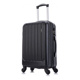 Mala De Viagem Bordo 10kg Pequena 55x35x25 Polipropileno Rígida Rodinhas 360 Com Zíper Expansivel Leva Na Cabine Do Avisão Resistente Cor Preto 2088 Ygm Malas