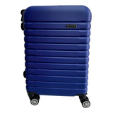 Mala De Viagem Bordo 10kg Rodinhas 360 Cadeado C Alça Design Sofisticado Cor Azul Listras
