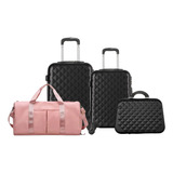Mala De Viagem Bordo Pp P E Frasqueira De Mao Bolsa Passeio