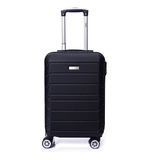 Mala De Viagem Bordo Viena Abs Preta Pequena Isiway Cor Preto Lisa