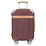 Mala De Viagem Médiaa De Despacho 23 Kg Rígida ABS Com 4 Rodas Duplas 360 E Trava De Segredo Numérico TSA Divisória Interna Com Zíper E Elastico De Fixação E Expansor Santino BronzeABGV182M32