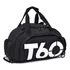 Mala Mochila Estilosa Praia Tenis E Roupas, Bolsa Gym, T60 Cor Preto Cor Da Correia De Ombro Preto Desenho Do Tecido Liso