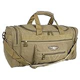 Mala Viagem Bolsa Lona Resistente Grande Com Alça -Bege-