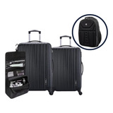 Mala Viagem Com Rodinha Malas Pp P Com Frasqueira De Mão Kit