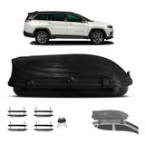Maleiro Teto Bagageiro Bau 600 L 50kg Preto Jeep Commander