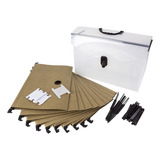 Maleta 10 Pasta Suspensa Kraft Arquivo Dello Cristal