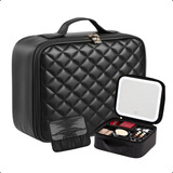 Maleta Bolsa De Maquiagem Espelho Led Portátil Profissional