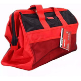 Maleta Bolsa Para Ferramentas Com 18 Bolsos Cor Preto E Vermelho
