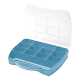 Maleta Caixa Organizadora Plastica Divisórias Box Multiuso Cor Maleta Divisória Organizadora Azul