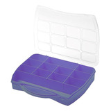 Maleta Caixa Organizadora Plastica Divisórias Box Multiuso Cor Maleta Divisória Organizadora Roxa