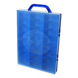 Maleta Colecionador Carrinhos Hot Wheels Matchbox Azul The King Of Boxes