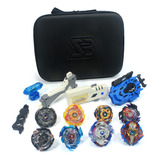 Maleta Com 8 Beyblades  Lançador  Beylogger  Case estojo Cor Sortido