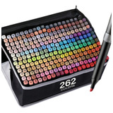 Maleta De Canetinhas Hidrográfica 262 Cores Para Desenho Kit