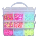Maleta De Elásticos Coloridos Criativo Rainbow Loom Bands Cor Colorido Desenho Do Tecido Colorido