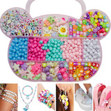 Maleta De Miçangas Infantil Completa 945pçs Montar Pulseira