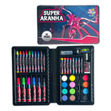 Maleta De Pintura Infantil De Colorir Super Aranha 42 Peças