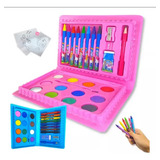 Maleta De Pintura Infantil Estojo Material Escolar 24 Peças