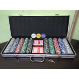 Maleta De Poker 1 000 Fichas Em Aço Antiga