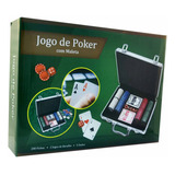 Maleta De Poker 200 Fichas Com Numeração 2 Baralhos 5 Dados