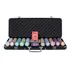 Maleta De Poker 500 Fichas 14gms Monte Carlo 3 tone