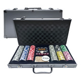 Maleta De Poker Fichas Holográficas Numeradas 300 Fichas