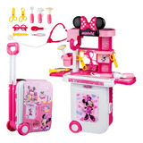 Maleta De Viagem Minnie Médico 3 Em 1 Multikids Br1296