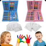 Maleta Escolar Estojo 68 Pçs Pintura Infantil Giz Canetinha