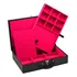 Maleta Estojo Porta Jóias Grande Dupla Exterior Corino Dijon Cor Pink