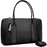 Maleta Executiva Feminina Pasta Notebook Tablet Bolsa Social Casual Laptop Ombro Transversal 14 15 15-6 15-6 16 17 Polegadas -Preto-riscadinho- Grande-