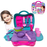 Maleta Maletinha Fogão Cook Top Panelinha Kit Panela Chefe