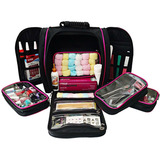 Maleta Mochila Para Maquiagem Grande Esmaltes Cosméticos