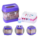 Maleta Para Esmaltes Com Porta Acetona Capacidade Para 68 Esmaltes Dompel Roxa