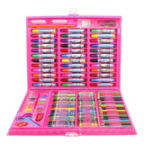 Maleta Pintura Infantil P Colorir Kit Escolar Estojo 150pc