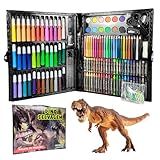 Maleta Pintura Kit Estojo Escolar Com 150 Peças Desenho Infantil Menino Com Lápis E Giz