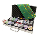 Maleta Poker 300 Fichas Com Numeração Kit Completo