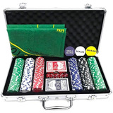 Maleta Poker 300 Fichas Kit Jogo Completo Profissional