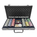 Maleta Poker 300 Fichas Kit Jogo