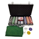 Maleta Poker 300 Fichas Oficiais Numeradas Kit Completo