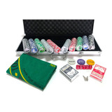 Maleta Poker Profissional 500 Fichas Numeradas Kit Completo