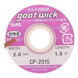 Malha Fita Dessoldadora Goot Wick 2 0mm 1 5m Limpeza Smd Cob