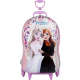 Malinha Mochila Escolar Frozen Anna E Elsa 3 Rodinhas G 