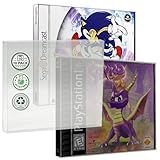 Malko Video Game Protector Case Compatible With: Playstation (ps1) Sega Dreamcast Neo Geo Cd Turbografx-cd Games & Music Cd Jewel Case | 10 Pack