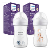 Mamadeira Avent Pétala Bebe Menino Menina Kit Com 2 Un Bico