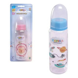 Mamadeira Decorada Slicone 240ml Bico Redondo Variados