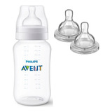 Mamadeira Philips Avent 330 Ml Mais 2 Bicos N 4 Bebês 6m 