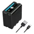 Mamen Bateria Np-f990t F970/f960 Multifuncional Led Saída Usb